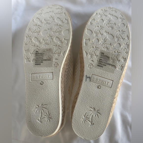 Esprit White Espadrilles Slip-On Shoes - Picture 6 of 7